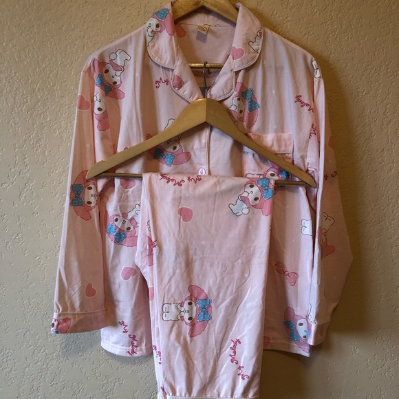 Hello Kitty My Melody Pajamas Set Size - Picture 6 of 8